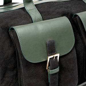 Green Hermitage Ajax Vegan Leather Duffle Bag