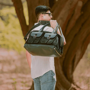 Green Hermitage Ajax Vegan Leather Duffle Bag
