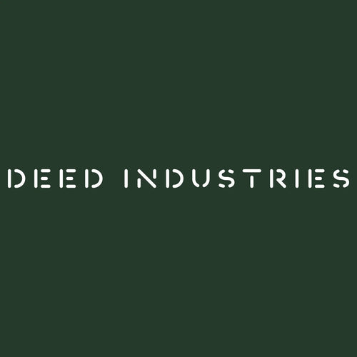DEED INDUSTRIES logo on a green background