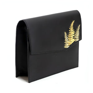 Green Hermitage Hera Crossbody Bag showing embroidered details