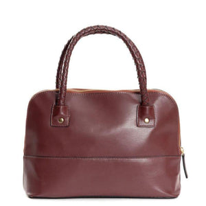 Green Hermitage Theia Shoulder Bag with plaited vegan leather handles - Deed Industries