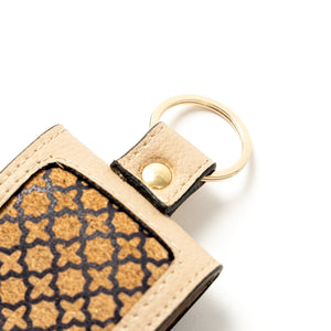 Keychain with geometric pattern on a white background