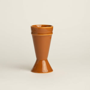 Ethically produced caramel mazagran coffee cup on a white background