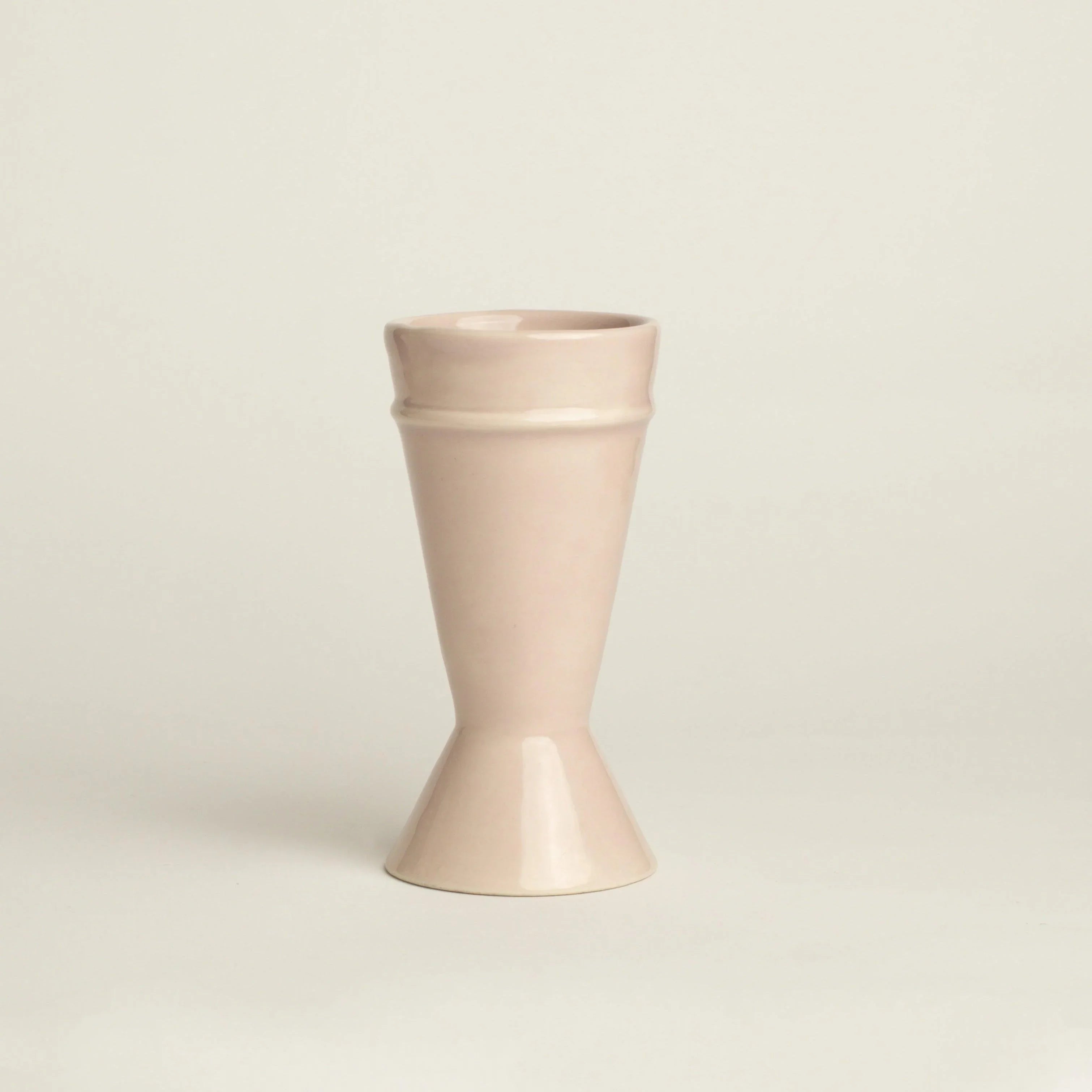 Nude Mazagran Coffee Cup created from sustainably sourced upcycled clay on a white background